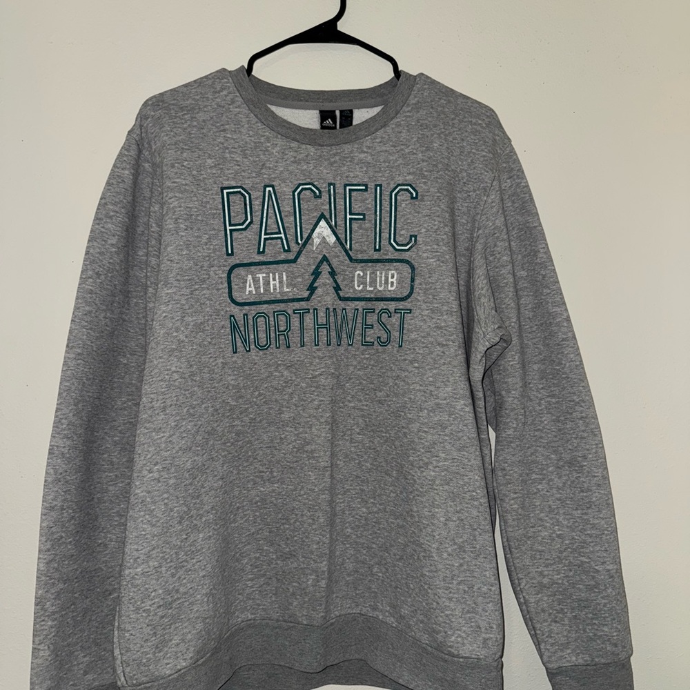 adidas Gray Pacific Northwest Crewneck Sweater